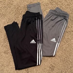 Adidas Primegreen Trico Black and Gray Zip Joggers